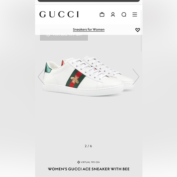 women’s gucci ace sneaker with bee size 9 - Picture 9 of 10